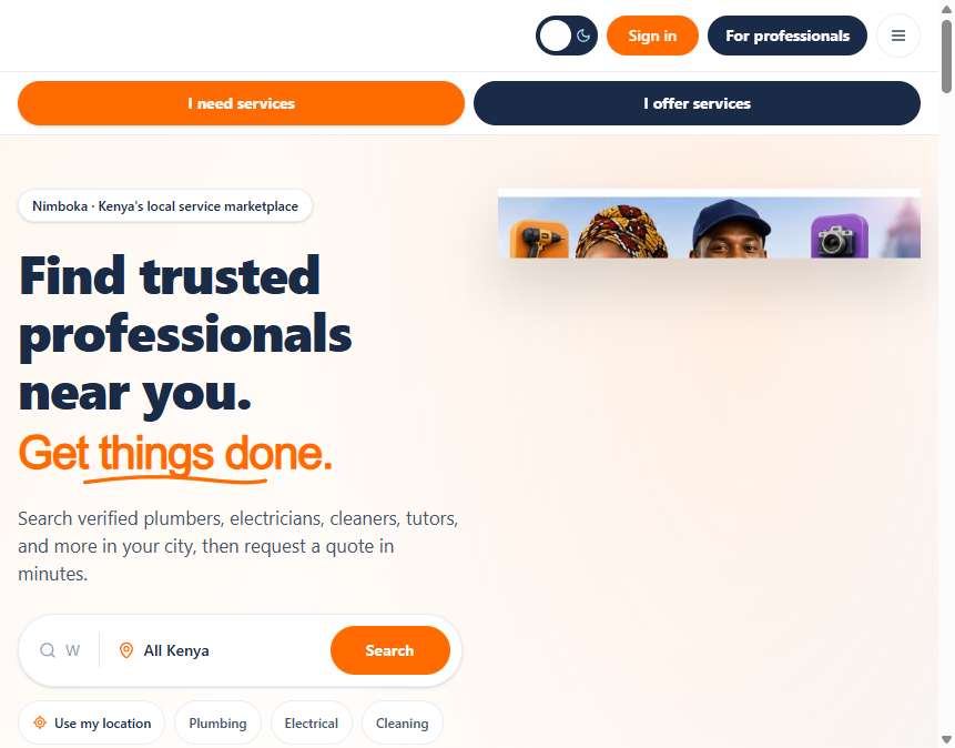 Nimboka.com website development - EGS project showcase