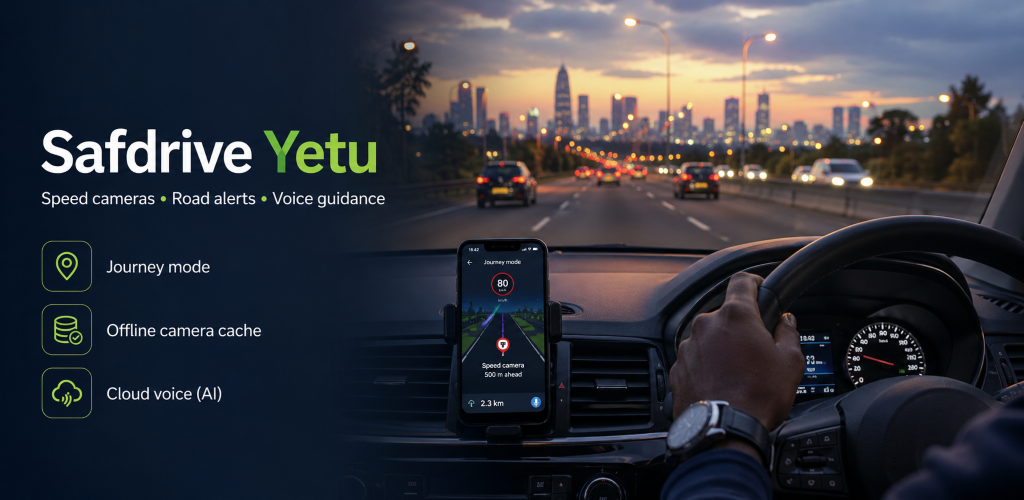 Safdrive Yetu Mobile Navigation project showcase